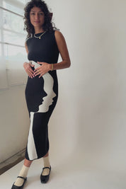 Black + Cream Juliette Maxi Dress