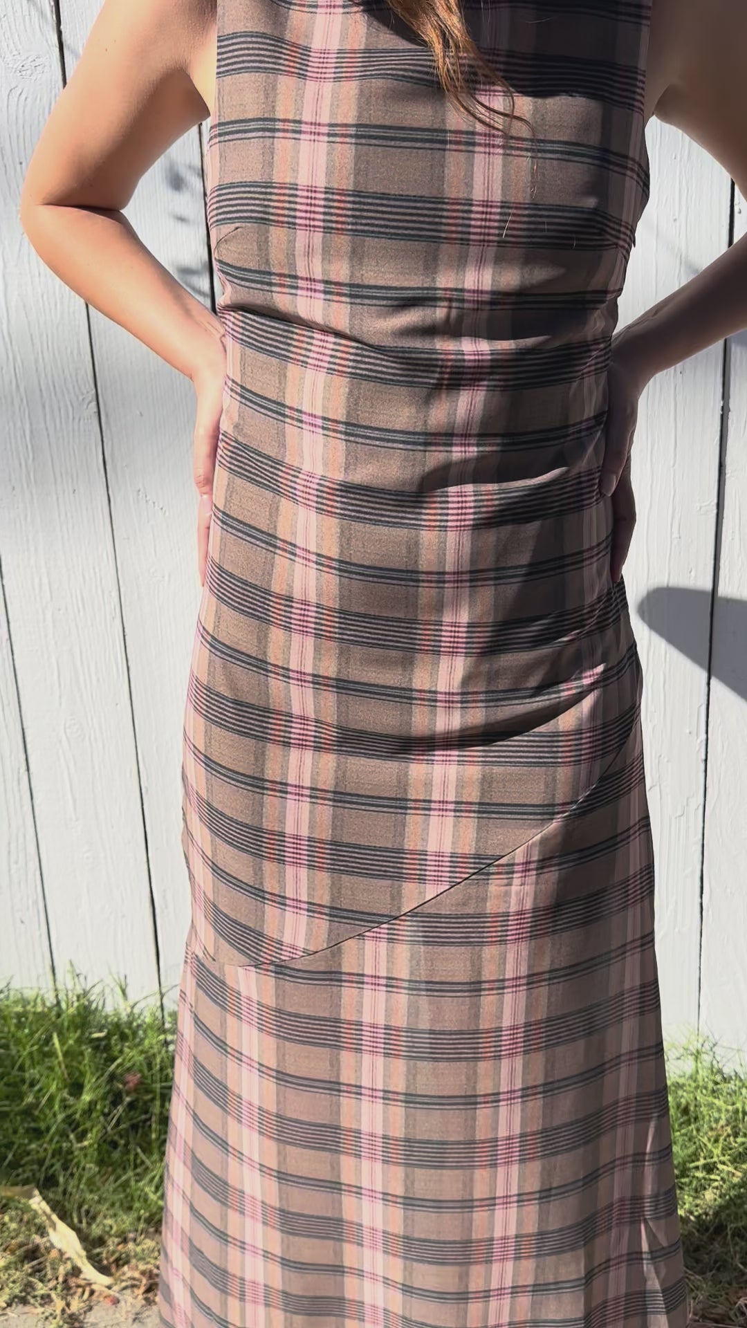 Blurry Check Elska Dress