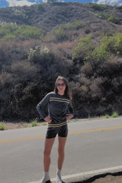 Charcoal Butter Stripe Cardigan