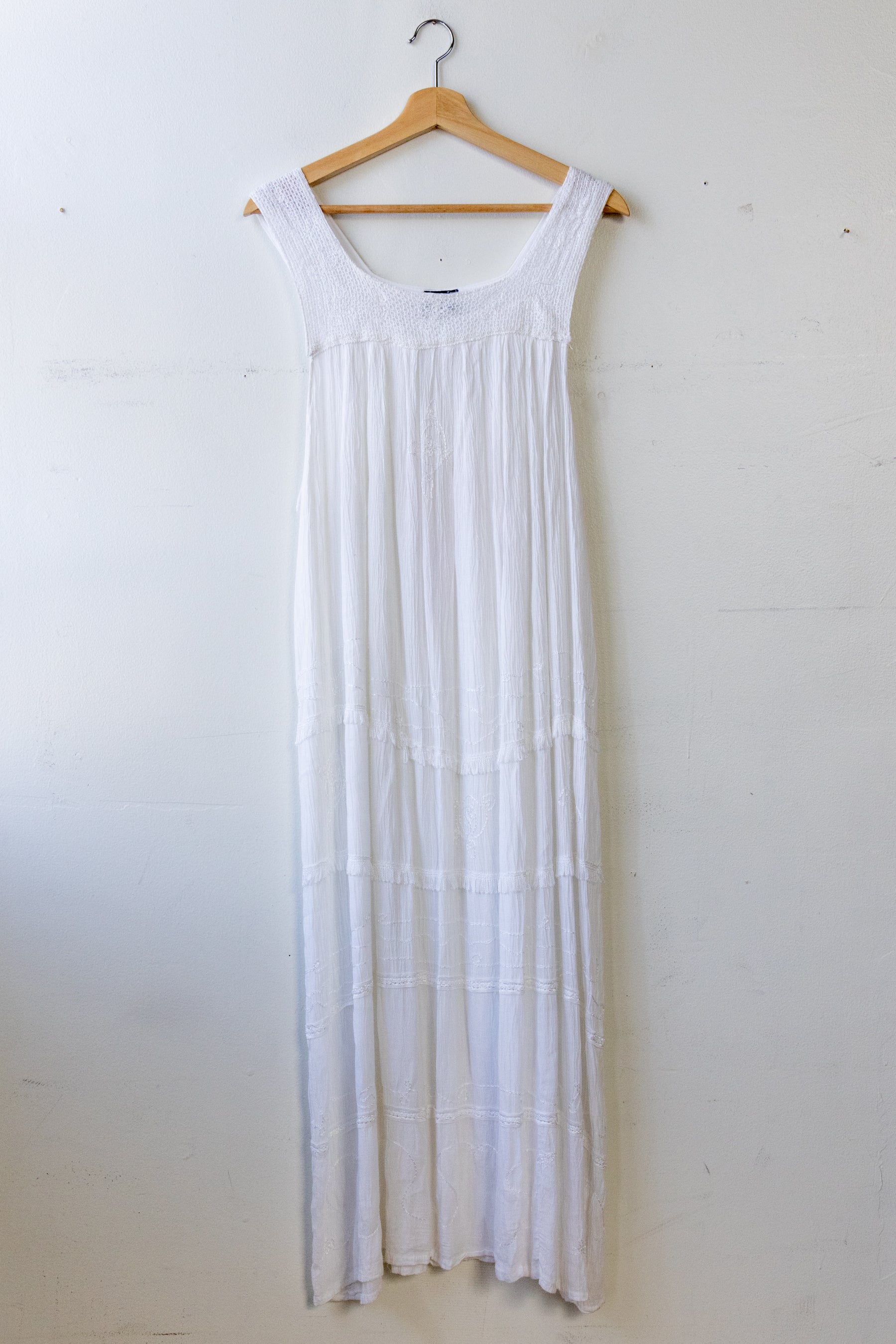 White Embroidered Cleopatra Dress