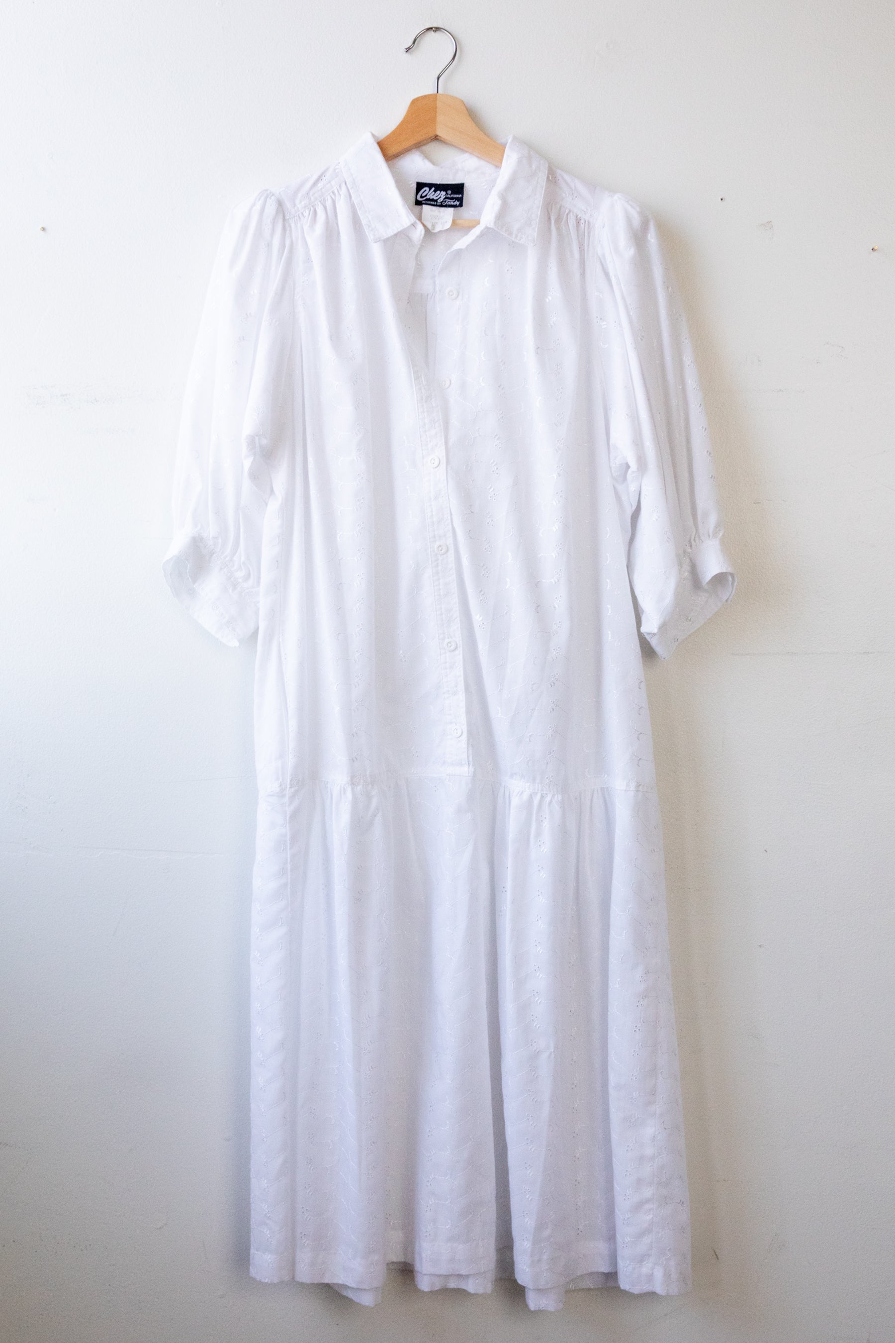 White Chez Eyelet Dress