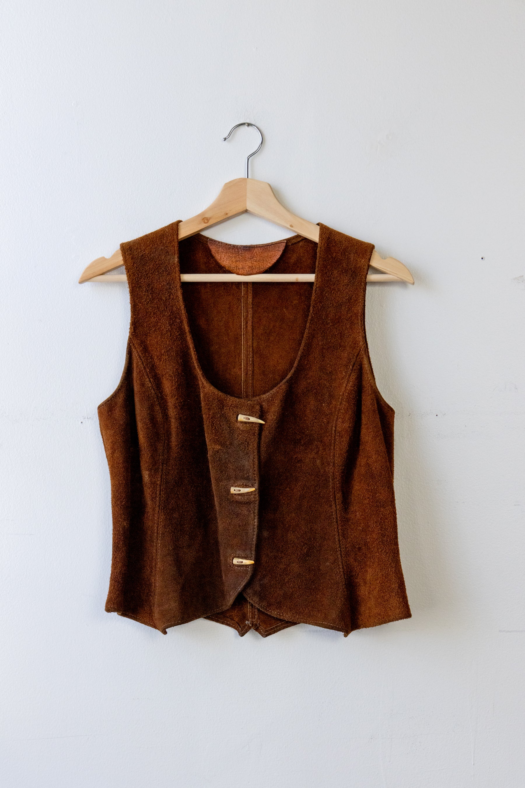 Brown Suede Handmade Vest