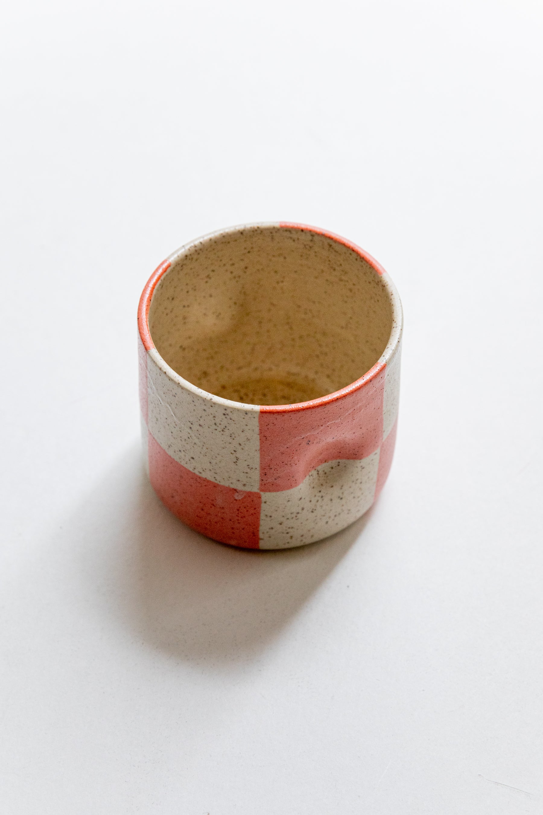 Speckled Orange Checkered Dimple Tumbler