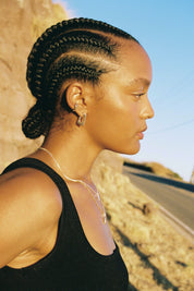 Brass Bright Square Hoops