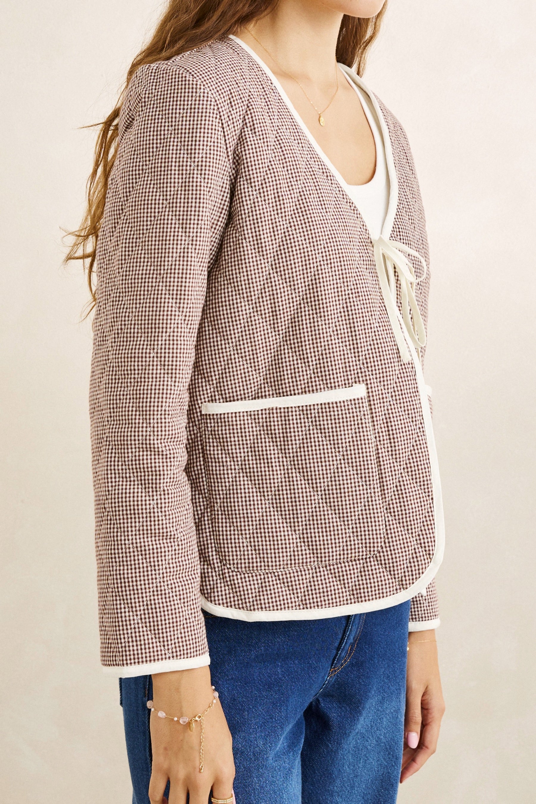 Chocolate Check Reversible Jacket