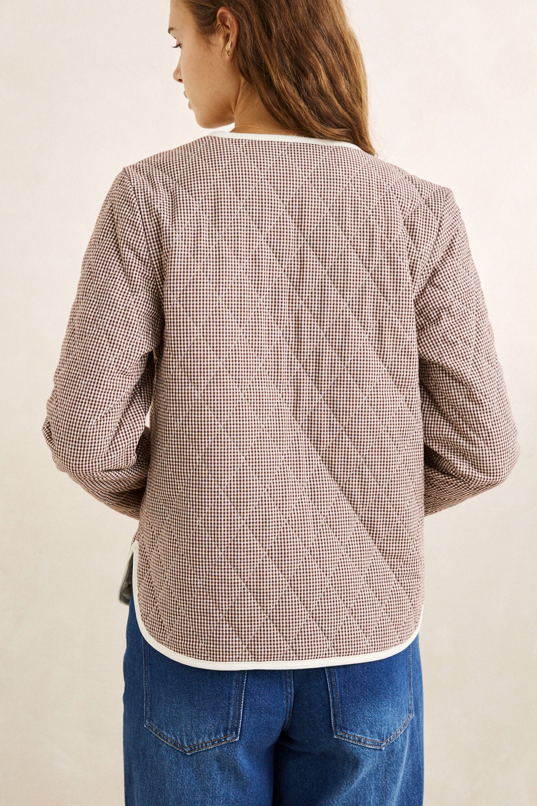 Chocolate Check Reversible Jacket