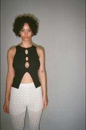 Black Tempo Knit Top