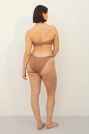 Metallic Cocoa Flora Bikini