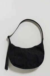 Black Medium Crescent Bag