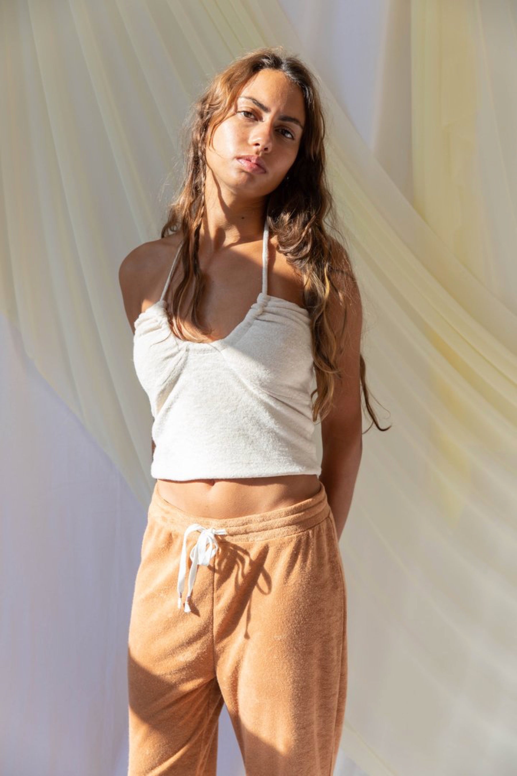 Light Fawn Terry Pant