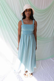 Crayola Cerulean Kasi Dress