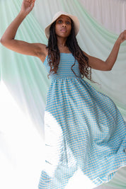 Crayola Cerulean Kasi Dress