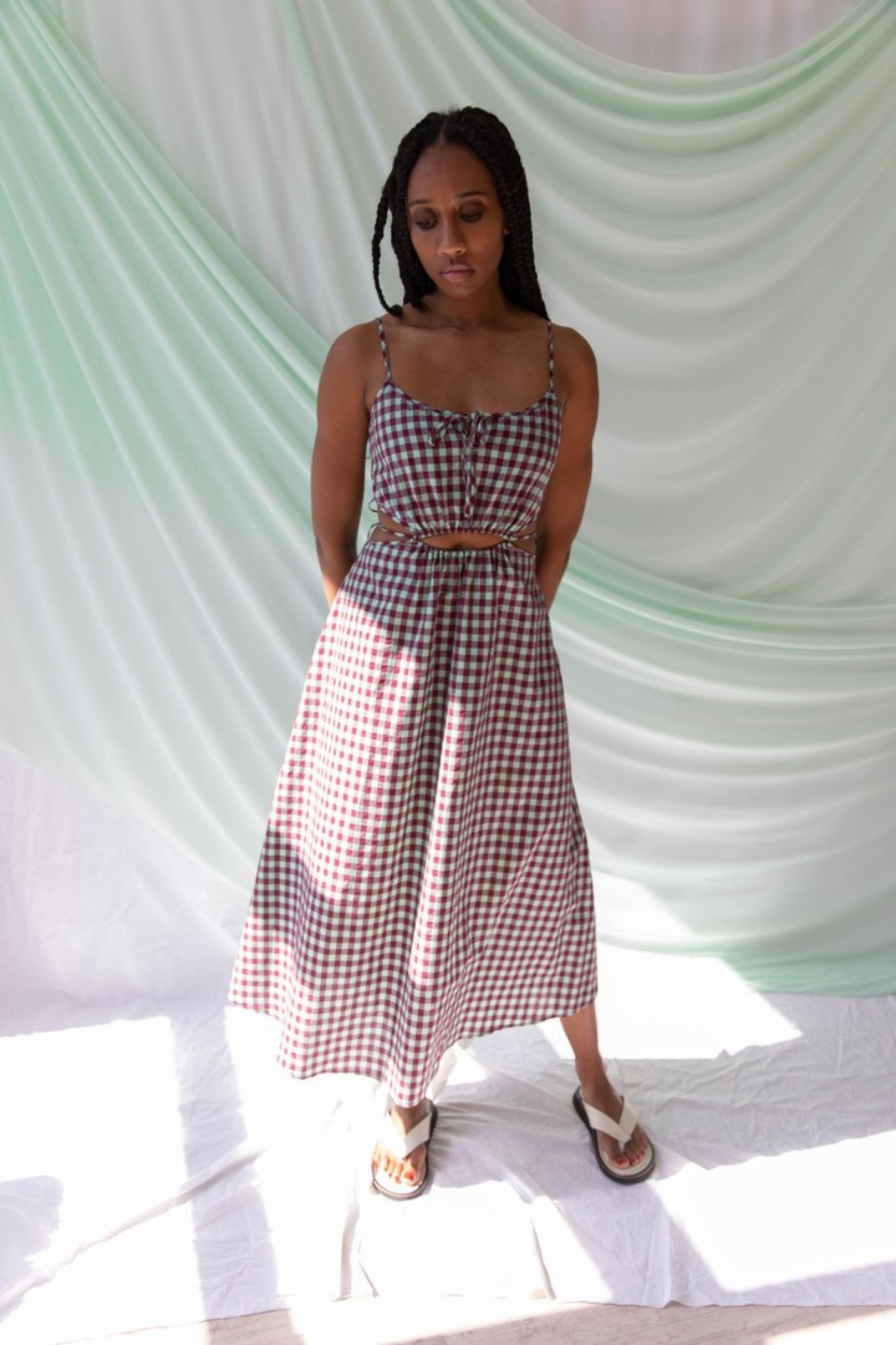 Thin Mint Sacha Midi Dress
