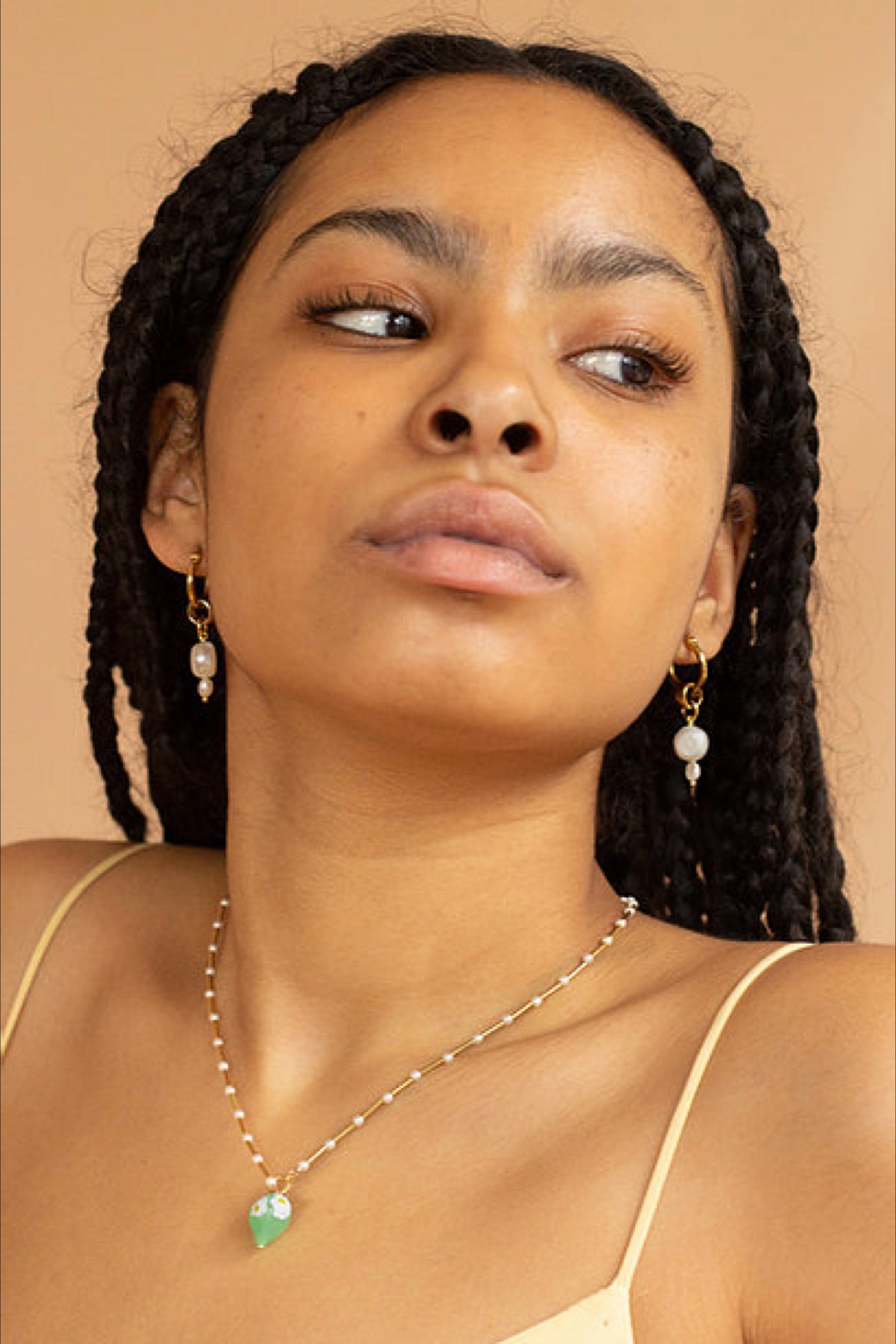 Gold Green Posy Choker