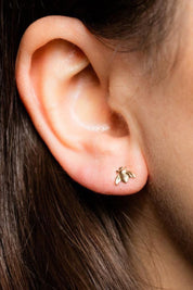 Gold Bee Studs