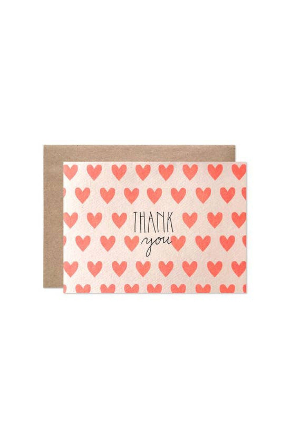 Thank You Neon Hearts Card