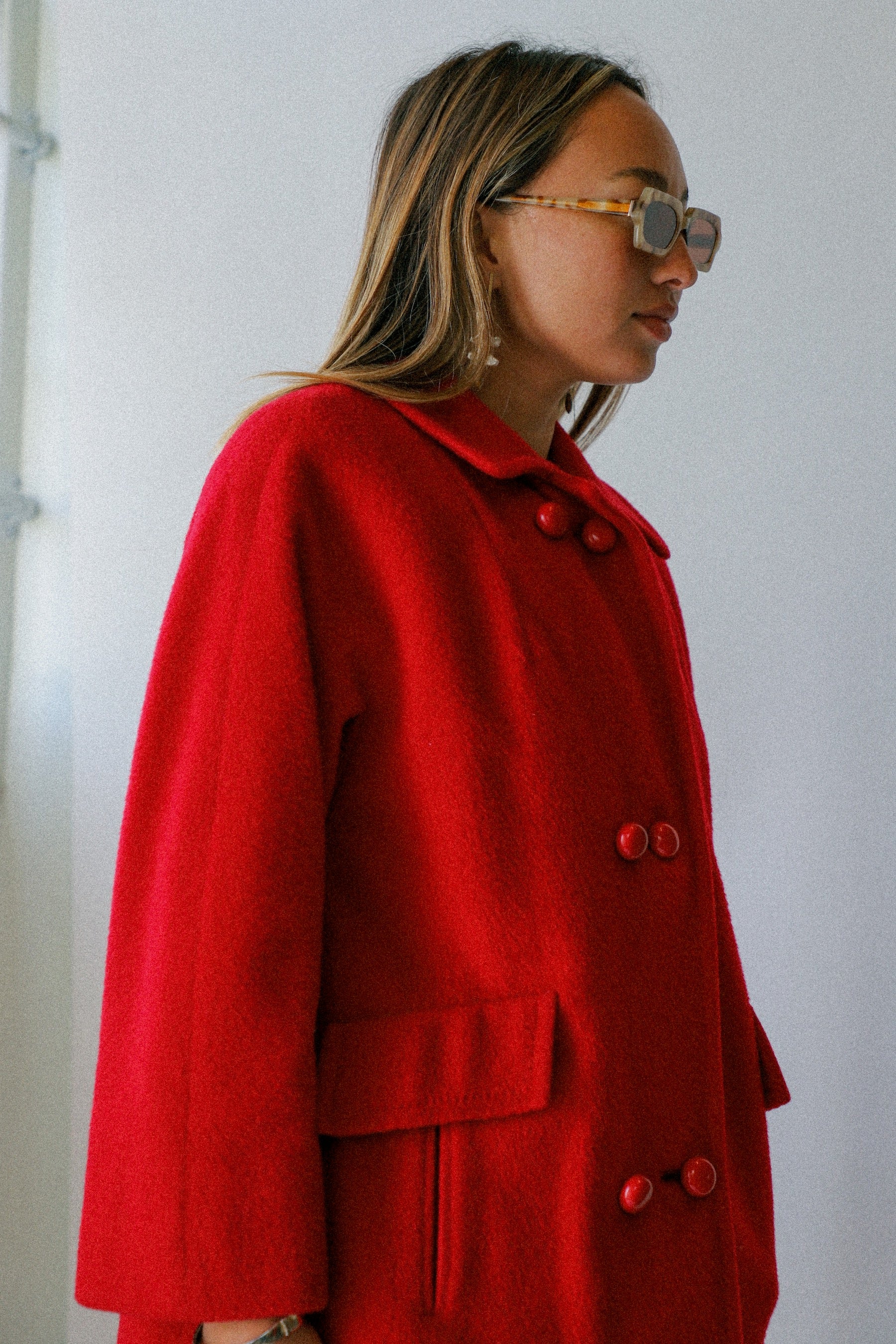 Mod Red Statement Coat