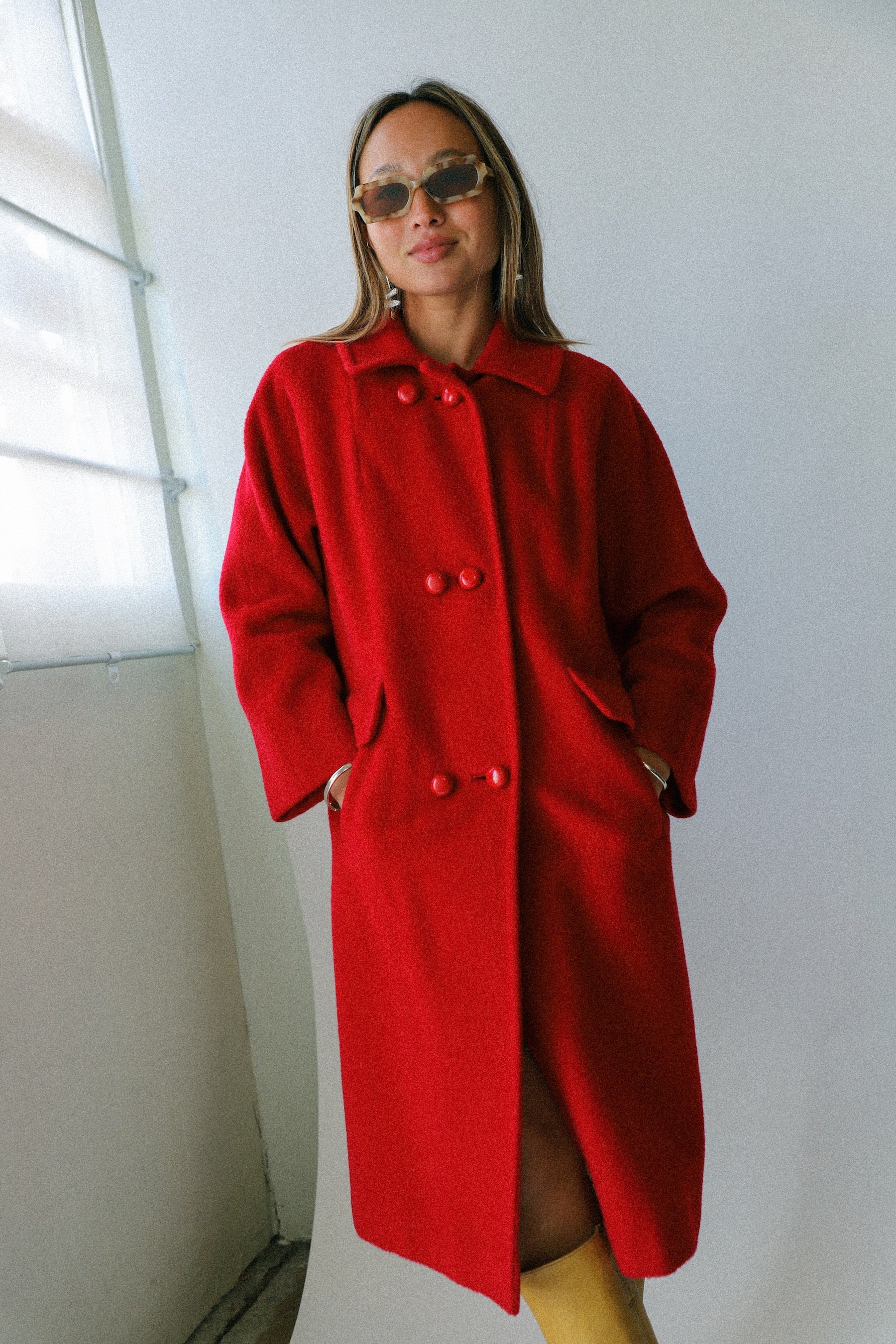 Mod Red Statement Coat