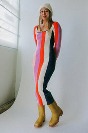 Stripe Covergirl Cherry Dress