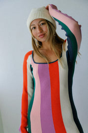 Stripe Covergirl Cherry Dress