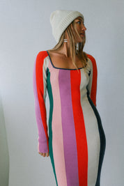 Stripe Covergirl Cherry Dress