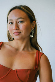 XL Silver Squiggle Earrings