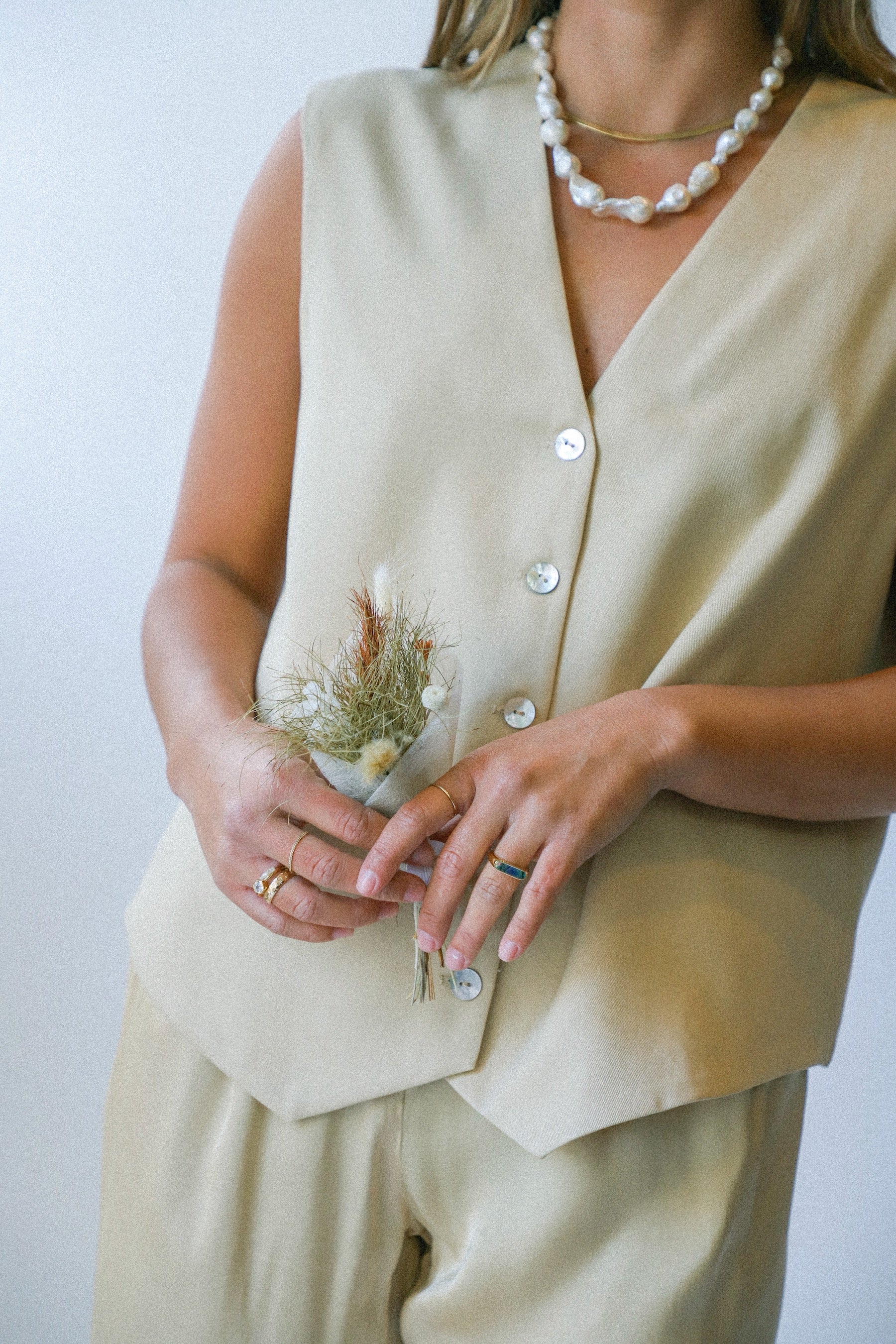 Oat Oversized Vest