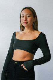 Black Ruth Crop Top