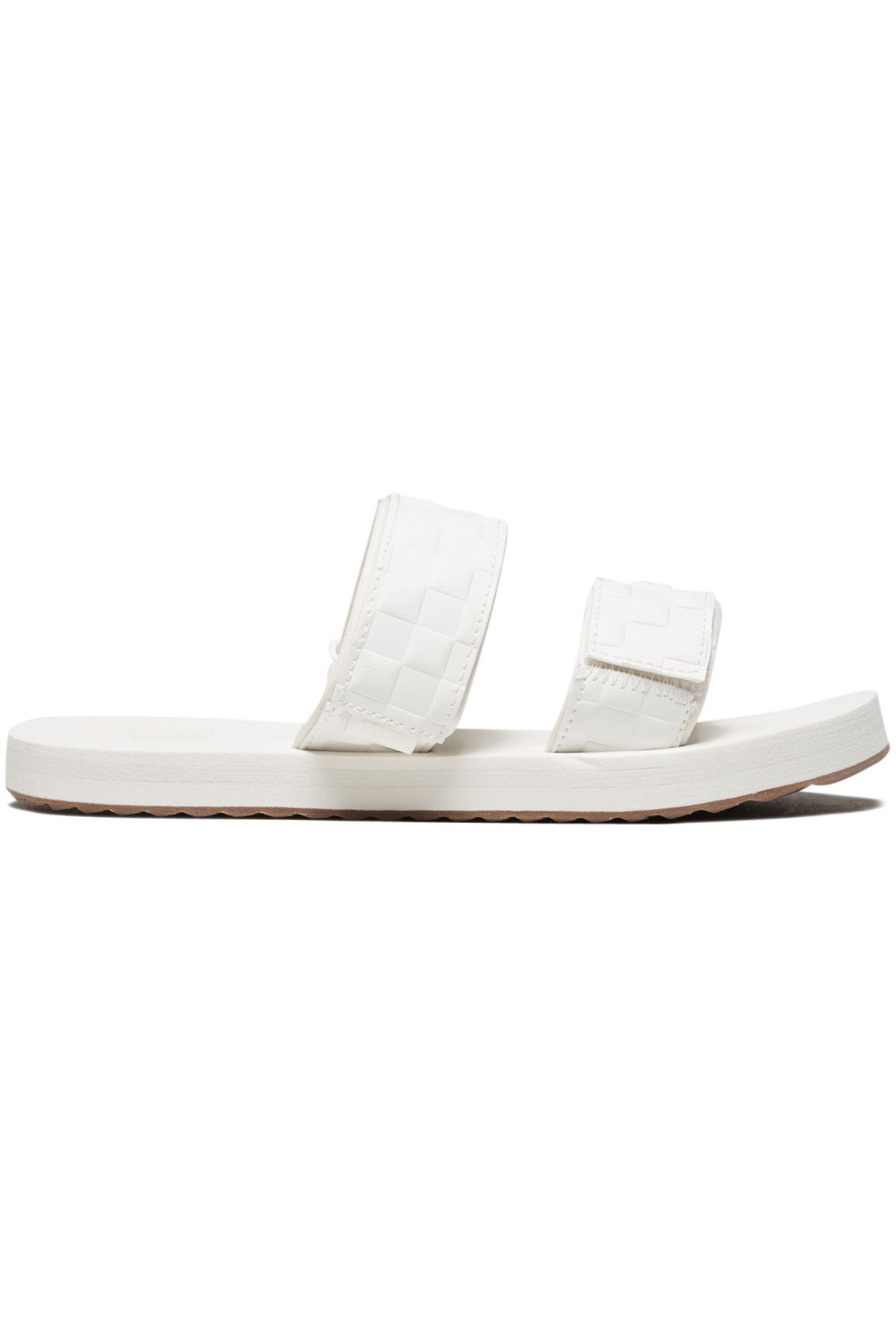 Marshmallow Embossed Leather Cayucas Slide