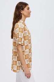 Medal Bronze Patchwork Bunker Shirt