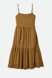 Medal Bronze Gingham Dress