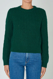 Pine Fluffy Sailor Sweater
