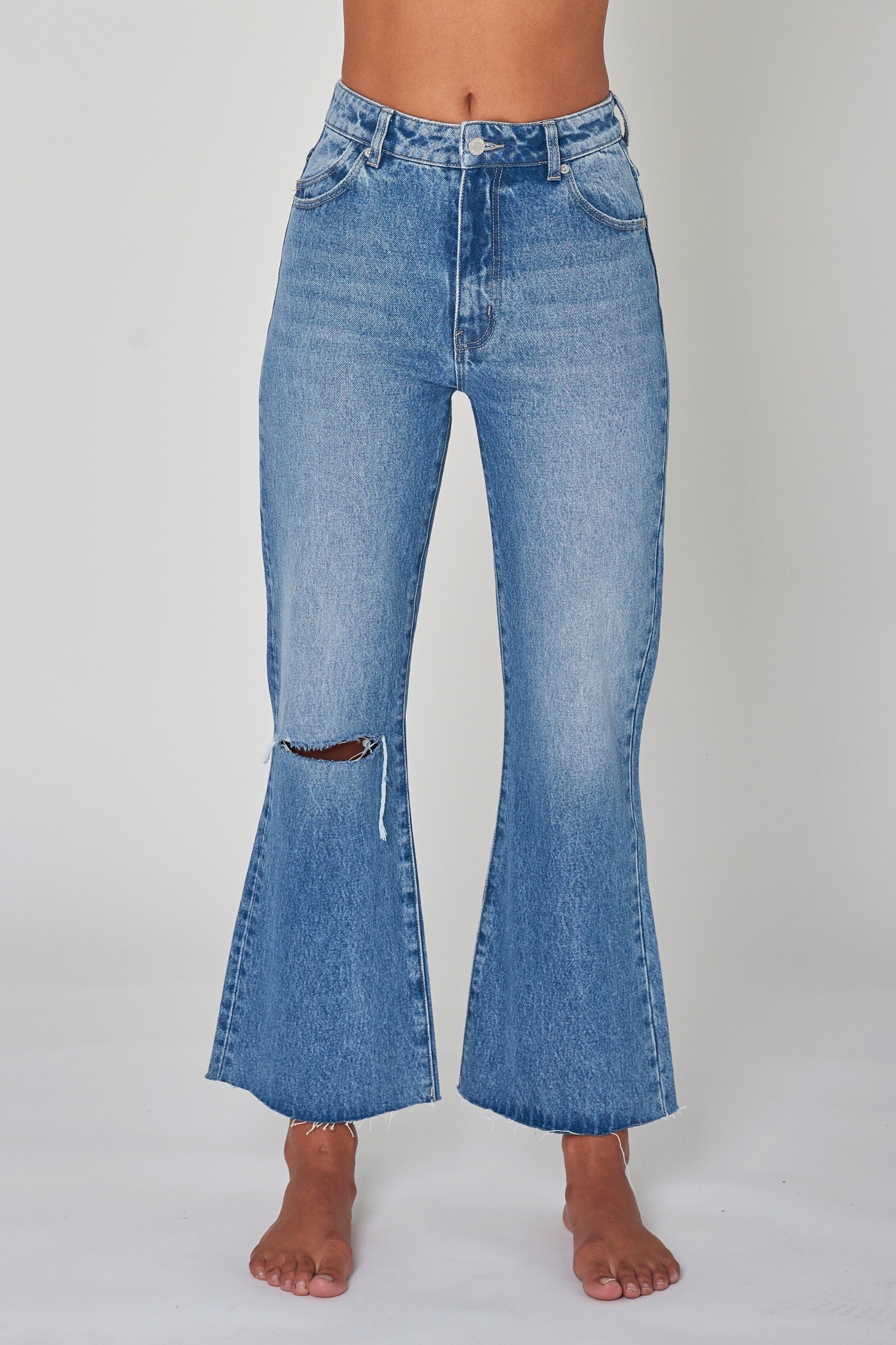 Lara Blue Eastcoast Crop Flare