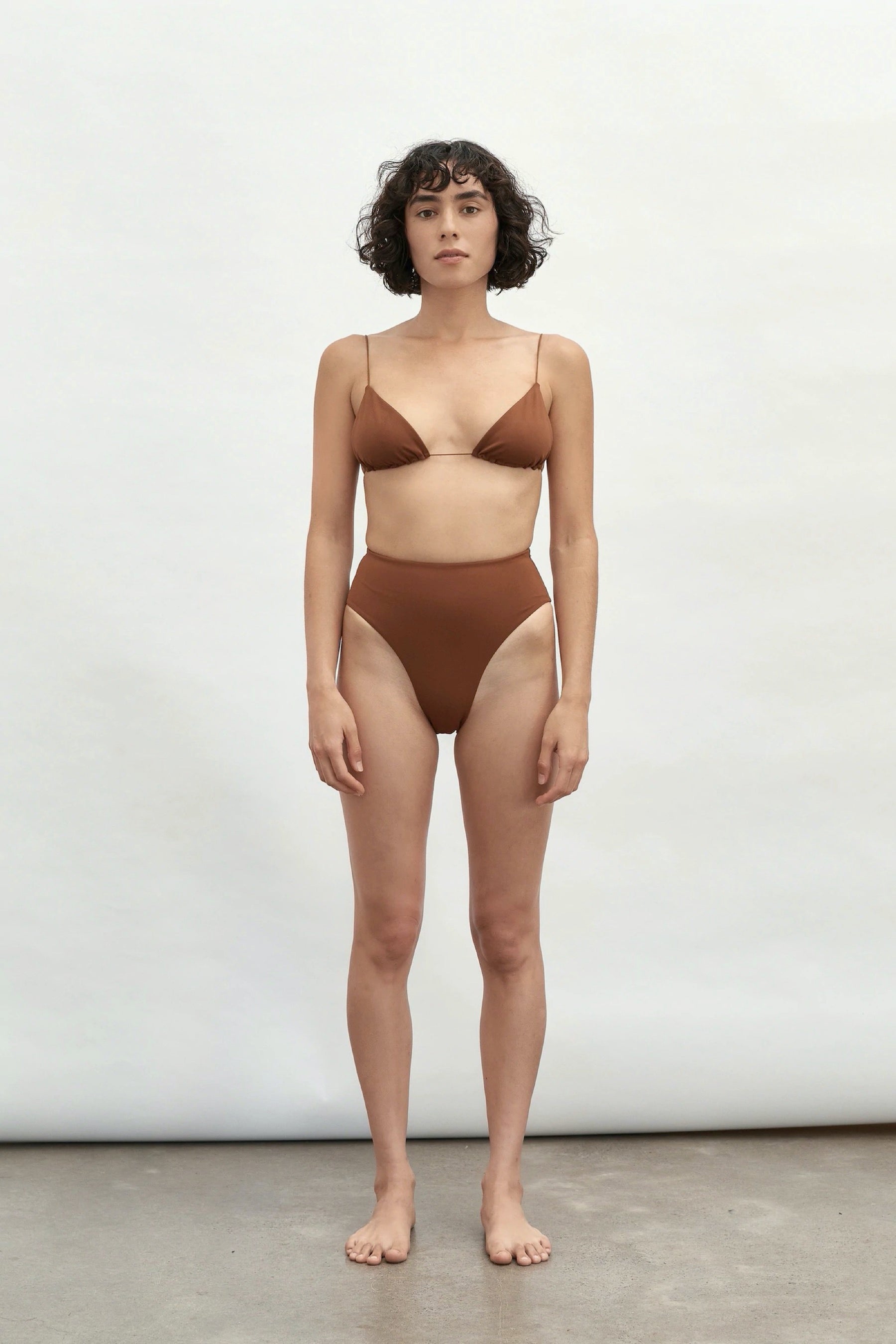 Truffle Fine Strap Triangle Top