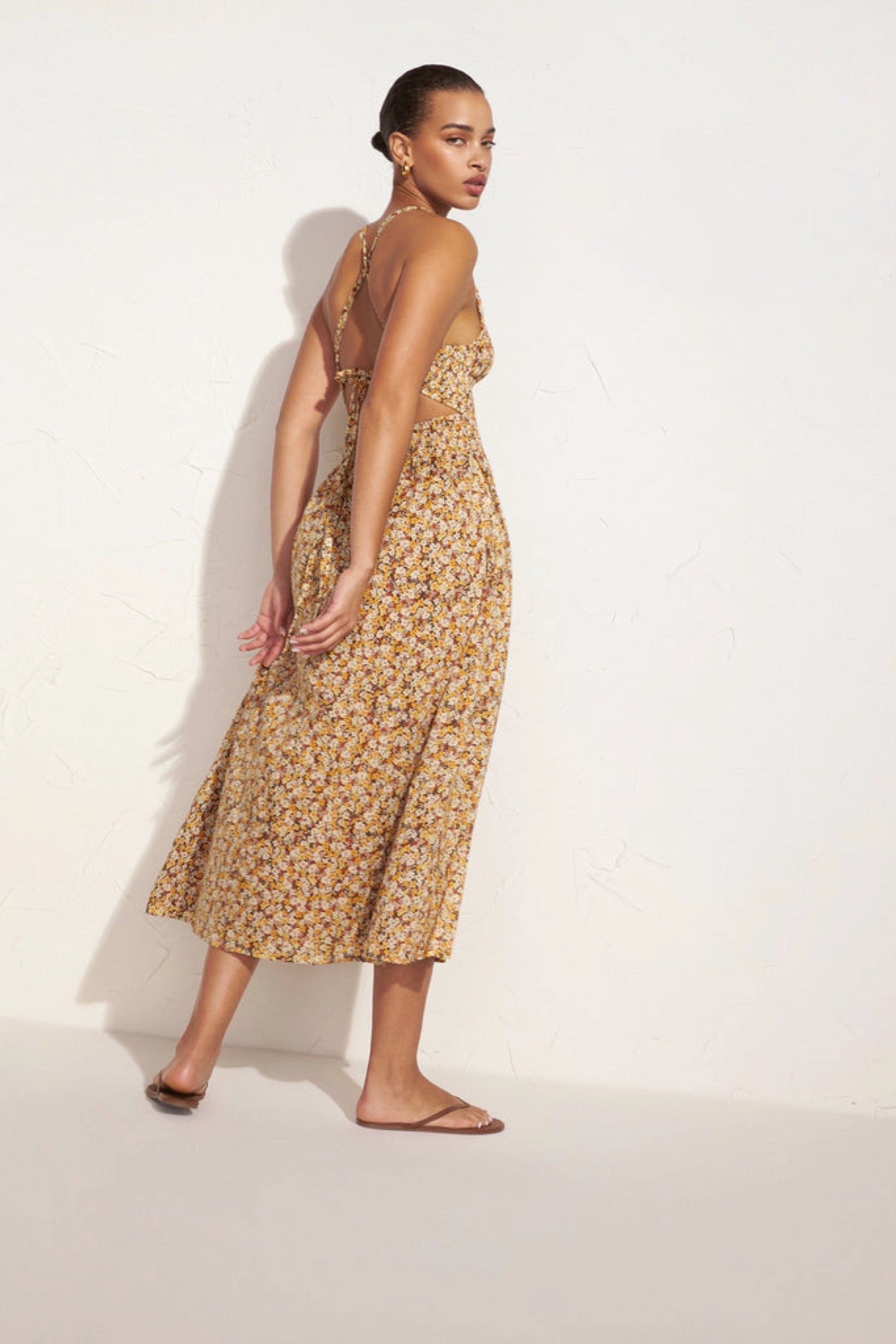 Edelyn Floral Claretta Midi Dress