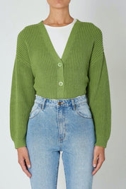 Olive Green Sailor Slouch Cardigan