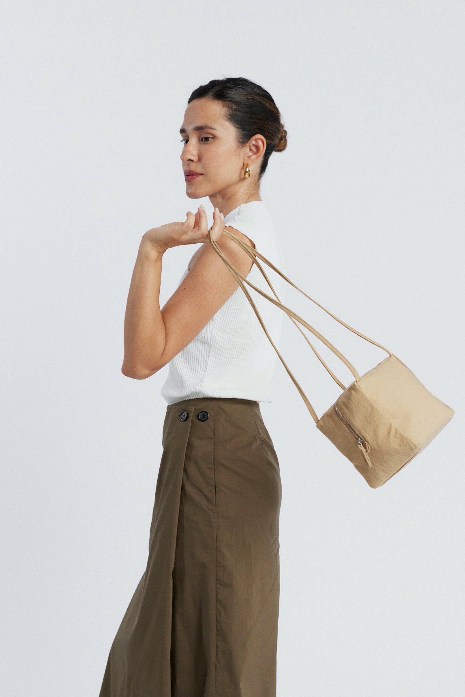 Khaki Crinkle Toast Bag