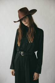 Burnt Orange Willa Fedora