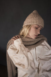 Beige Mindy Beanie