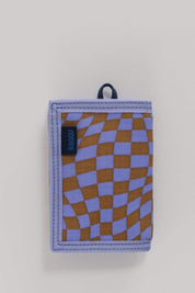 Lavender Trippy Checker Nylon Wallet