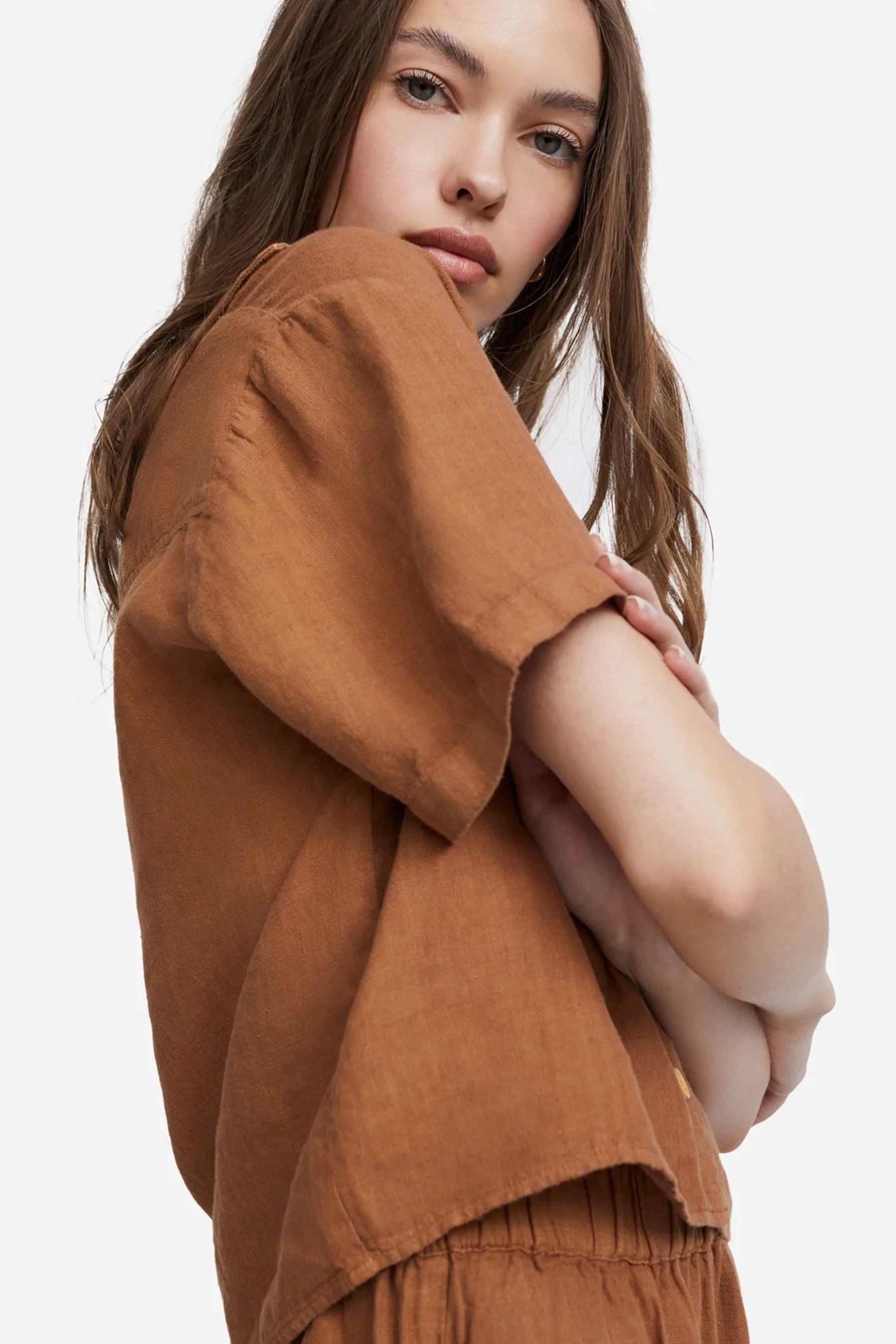 Sedona Linen Boxy Short Sleeve Shirt