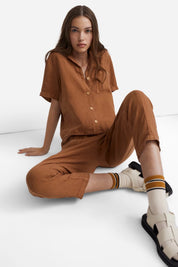 Sedona Linen Boxy Short Sleeve Shirt