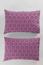 Raspberry Happy Pillow Case Set