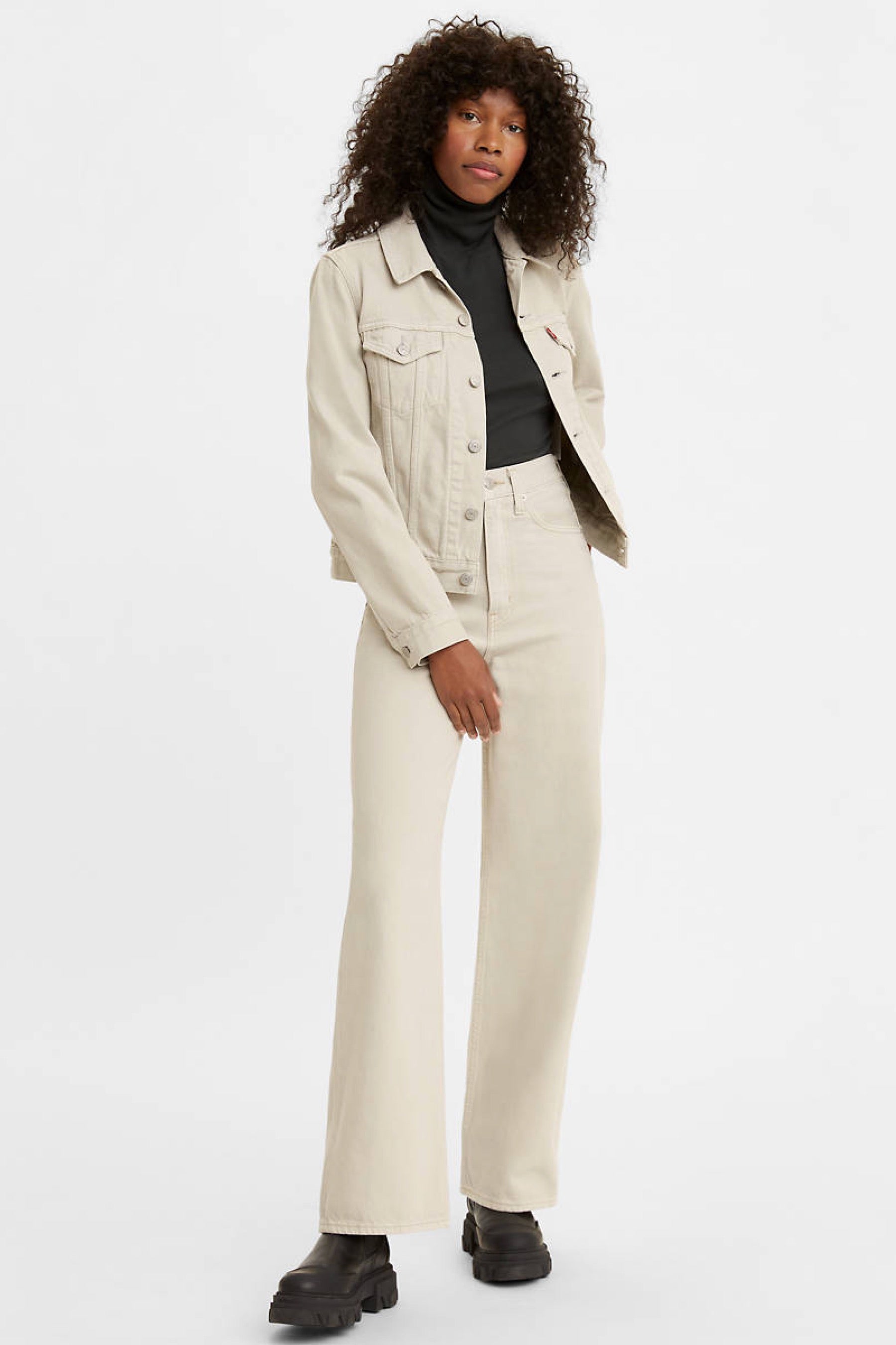 Mushroom Grey High Loose Jean