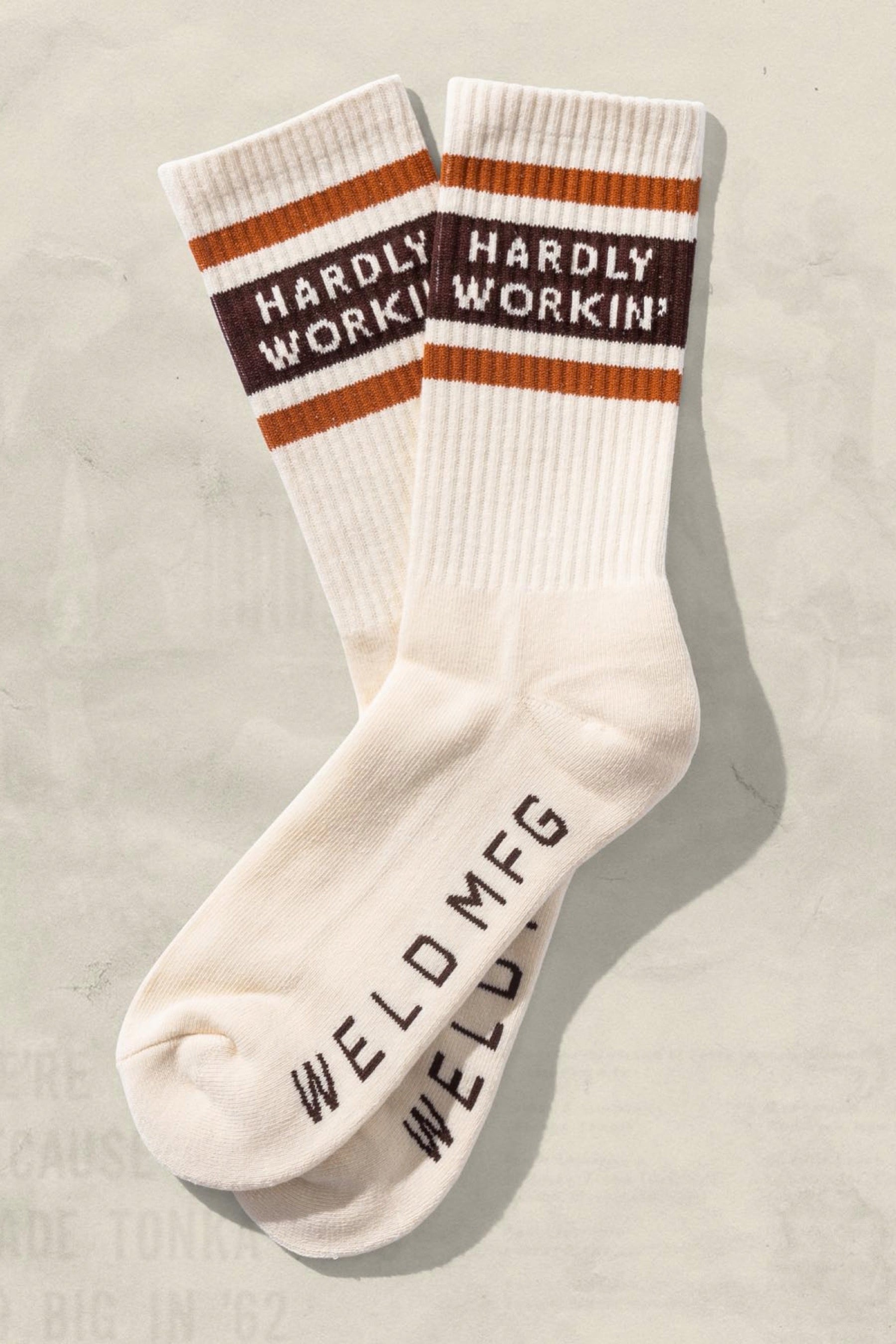 Hardly Workin' Crew Socks