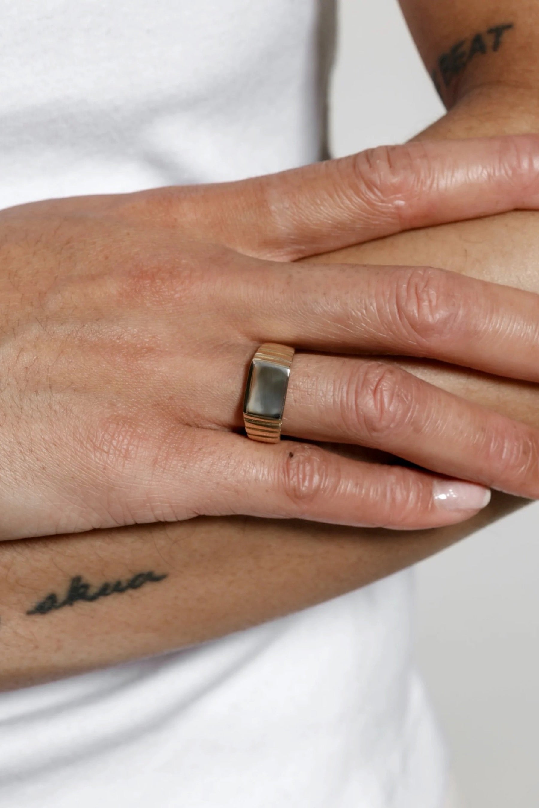 Gold Caley Signet Ring