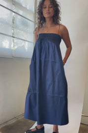 Bright Navy Elastic Dress