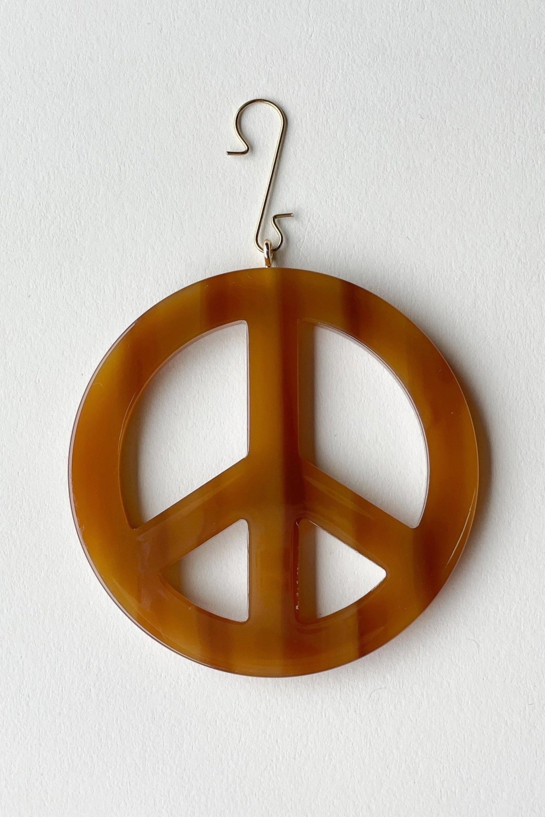 Cognac Peace Ornament