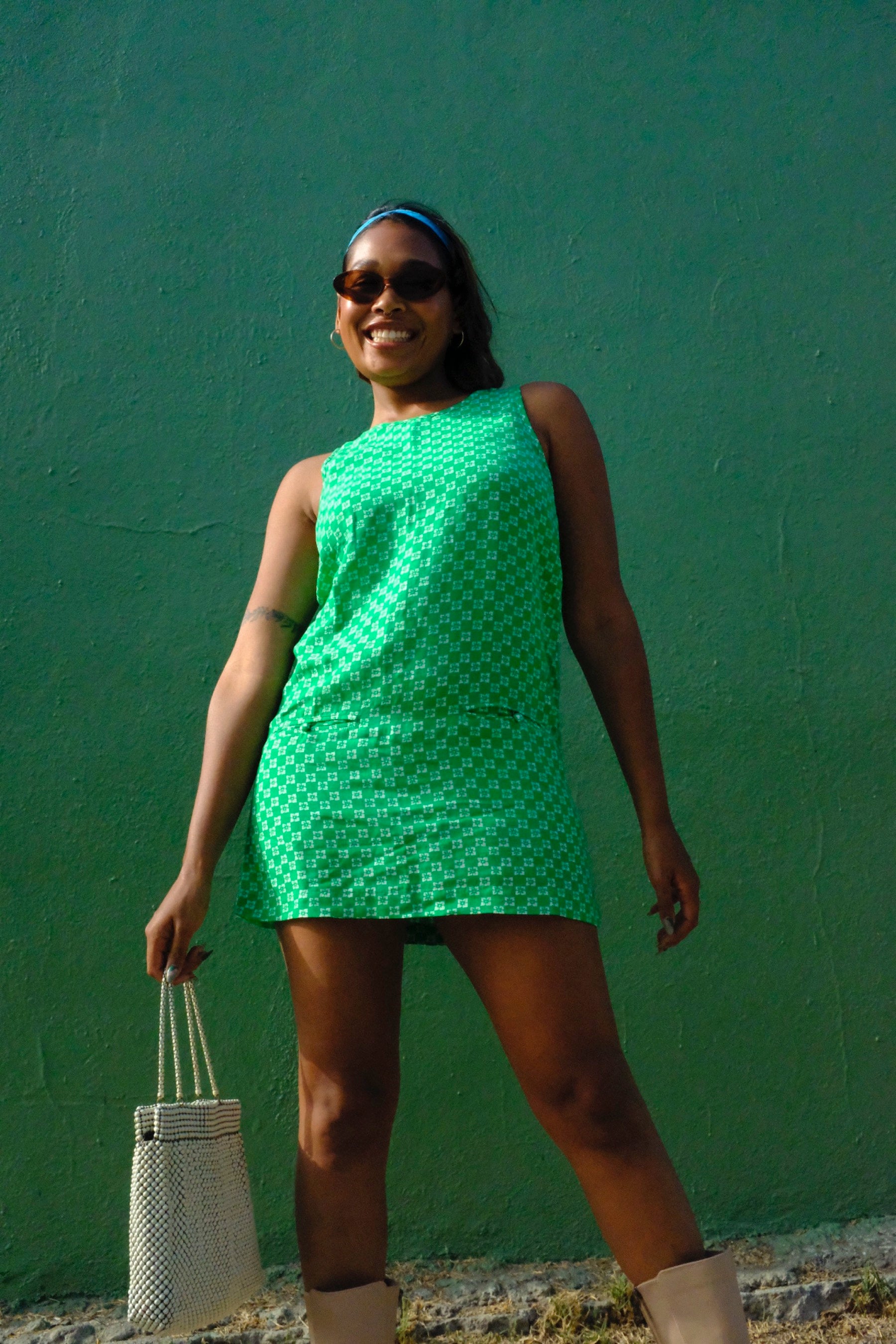 Leaf Green Swing Shift Dress