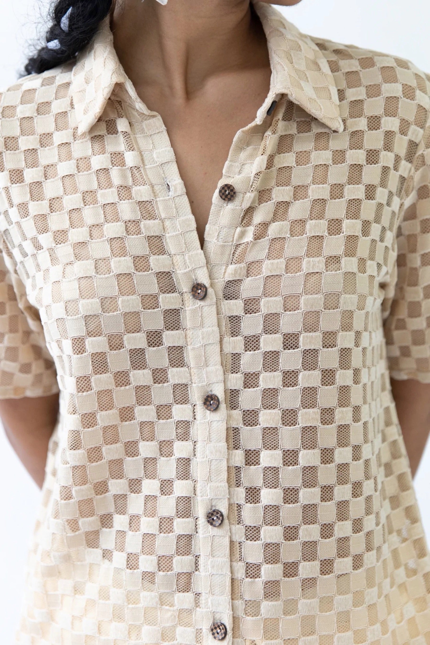 Sand Harmony Button Down